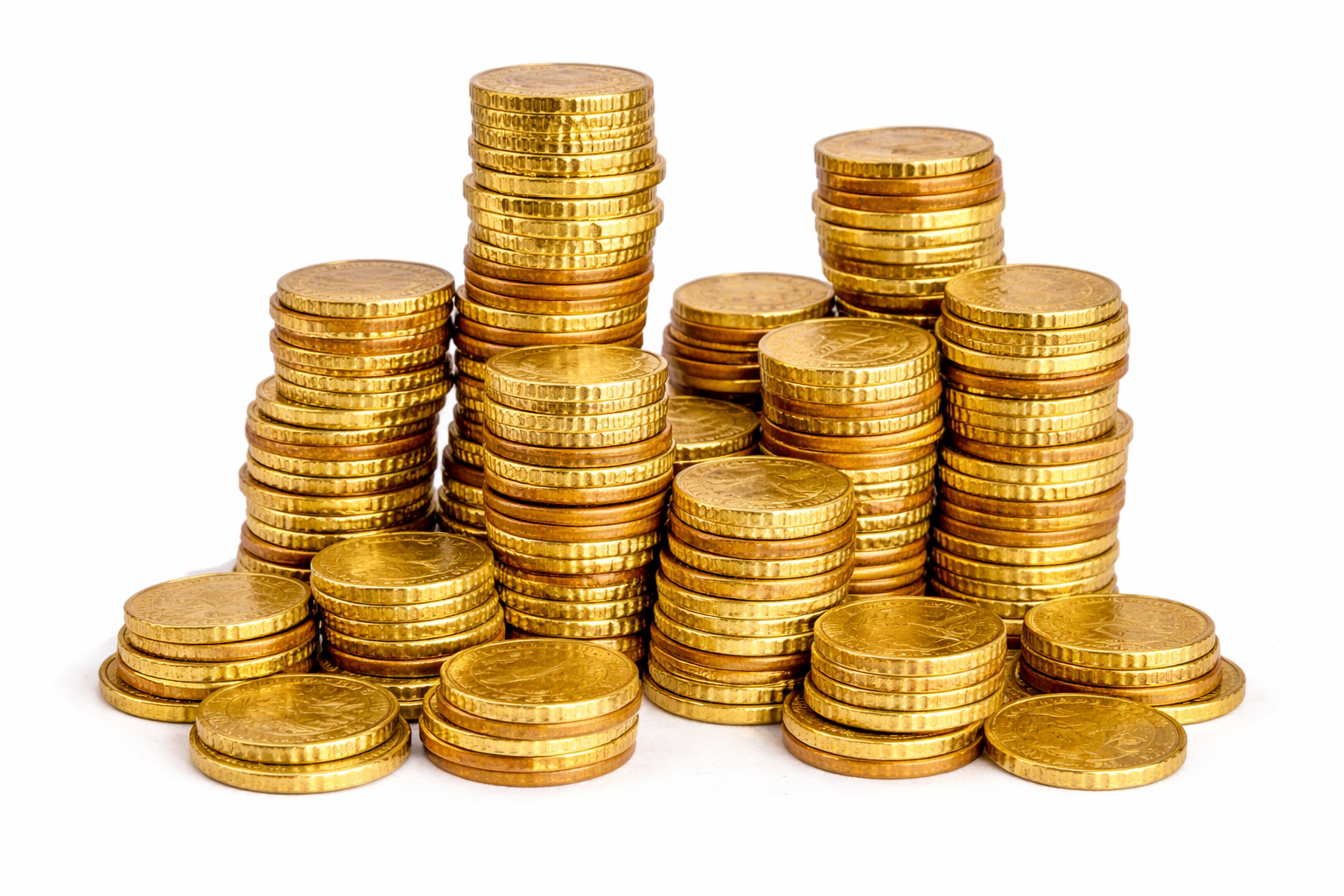 Various 24K gold coins in different weights for investment