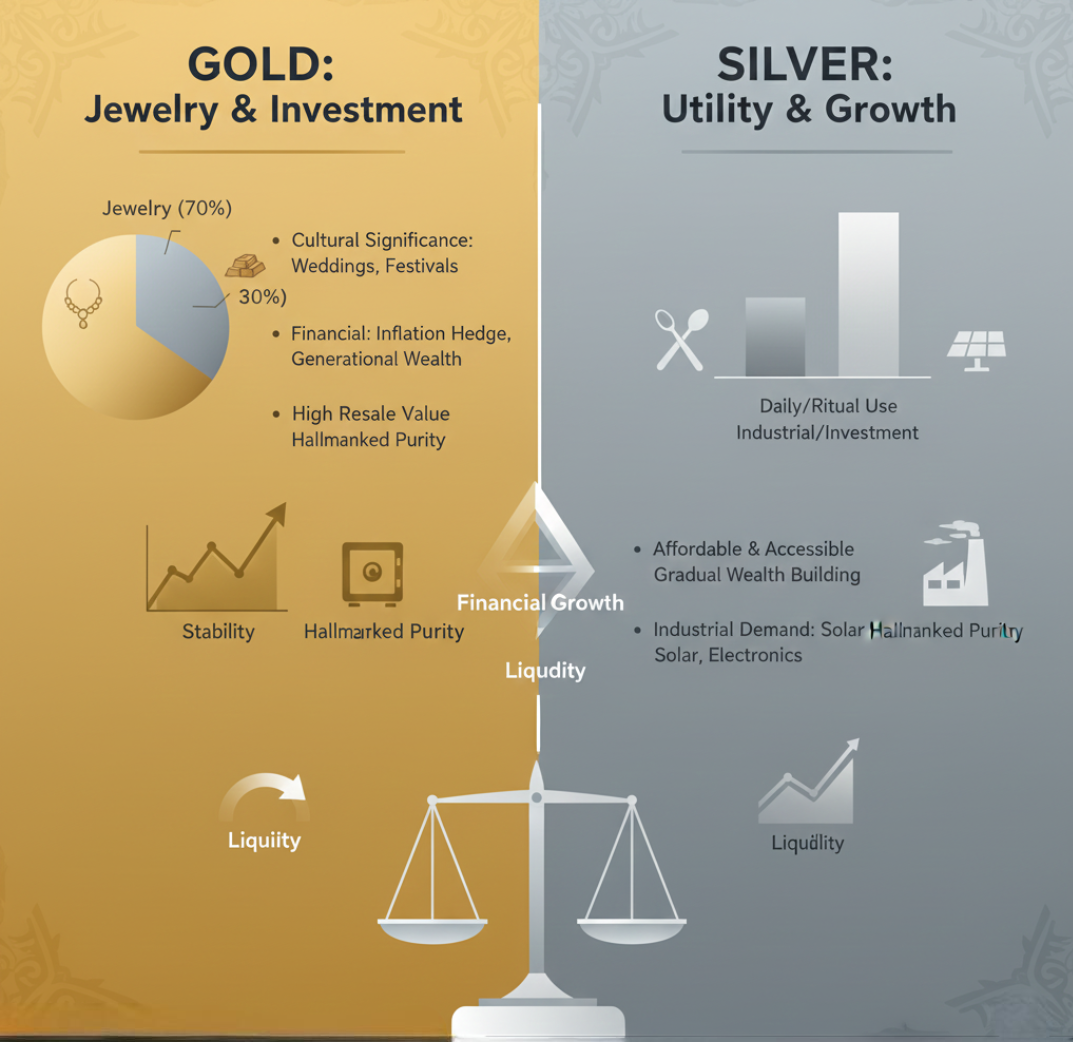 Gold and silver jewelry in Nepal